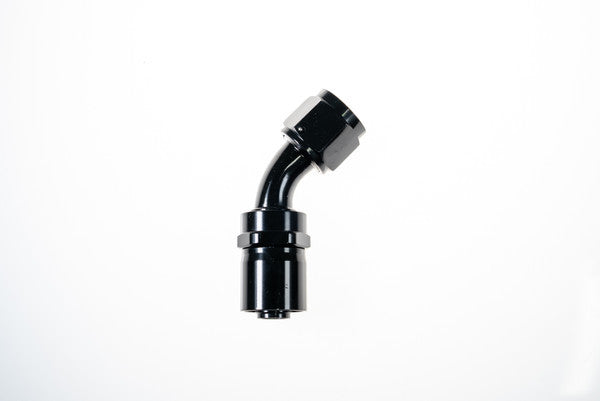 RHP7042-12-2 12AN 45 Deg Crimp Hose End, Black