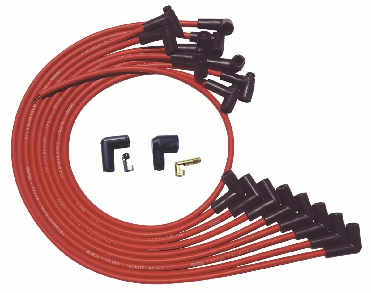 Moroso MOR52025 Ultra Plug Wire Set for Small Block Chevy Over VC - Red