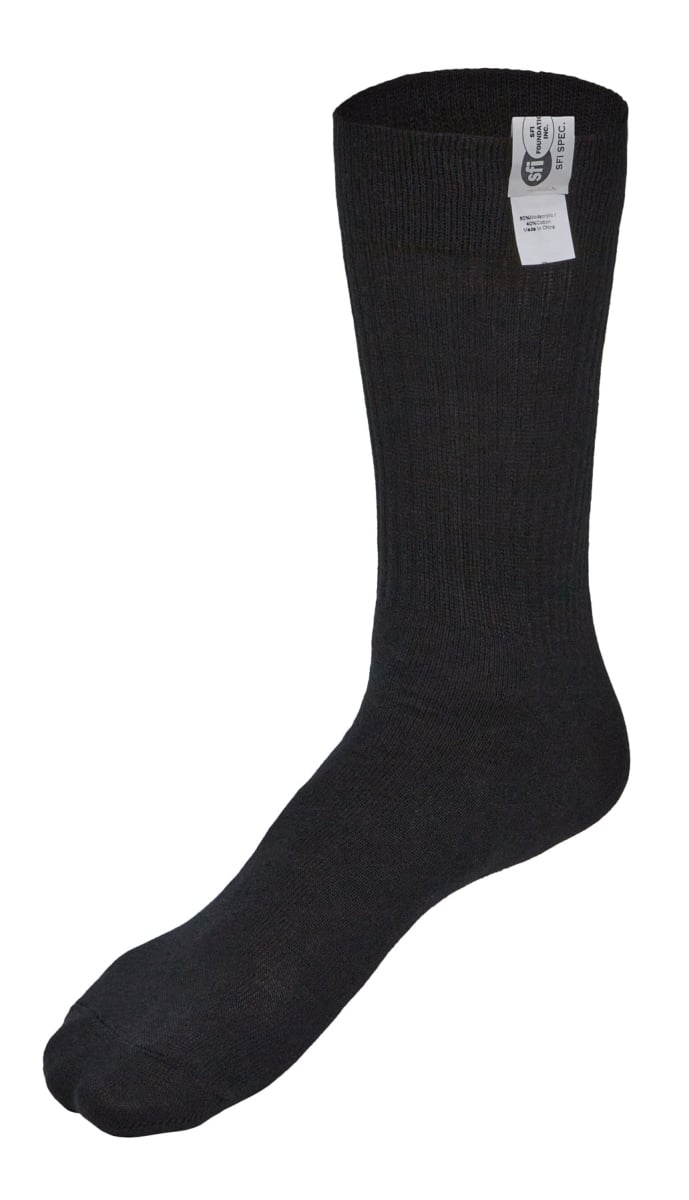 ALL926412 SFI 3.3 Thick Fire Retardant Cotton Socks, Black - Size 8-9 - 1 Pair