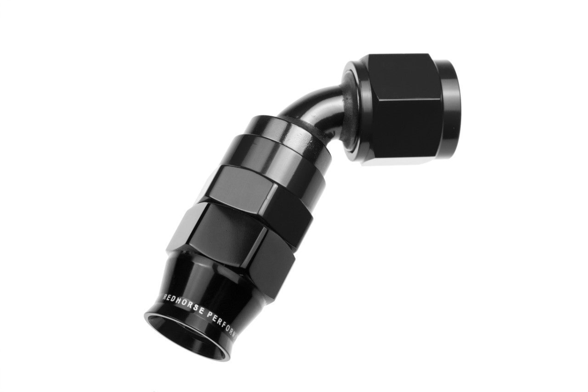 RHP1260-06-2 6AN 60 Deg PTFE Reusable Hose End, Black