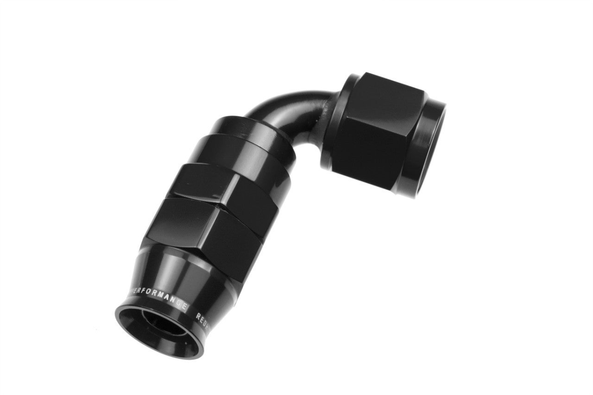 RHP1290-12-2 12AN 90 Deg PTFE Reusable Hose End, Black