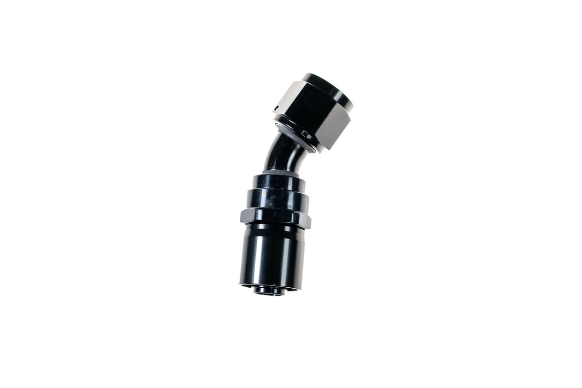 RHP7032-06-2 6AN 30 Deg Crimp Hose End, Black