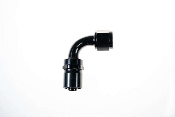 RHP7092-10-2 10AN 90 Deg Crimp Hose End, Black