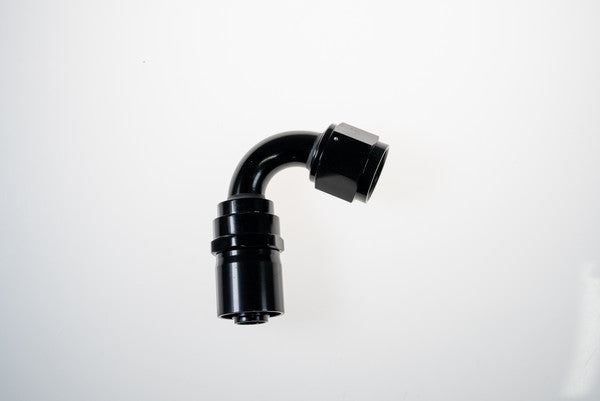 RHP7122-12-2 12AN 120 Deg Crimp Hose End, Black