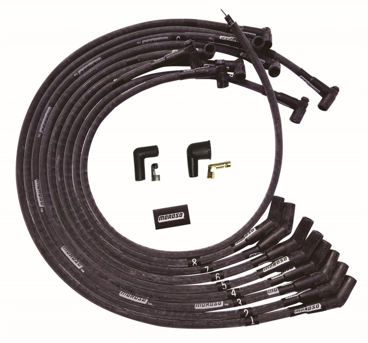 Moroso MOR51545 Ultra Plug Wire Set for BBC Under VC - Black