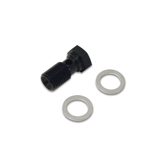 VIB11444 10 mm x 1 Thread Male Fitting Banjo Bolt with Black Anodized Bolt - 20 mm