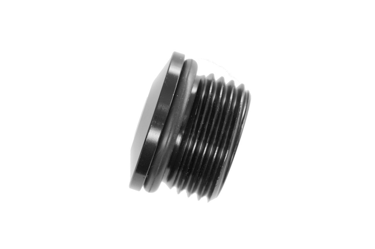 RHP8814-06-2 6AN O-Ring Allen Head 8814 Series Fitting Plug - Black Anodized