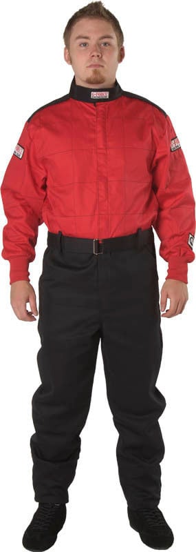 GFR4125SMLRD GF125 & SFI 3.2A-1 Single Layer Fire Retardant Fabric Driving Suit, Red - Small