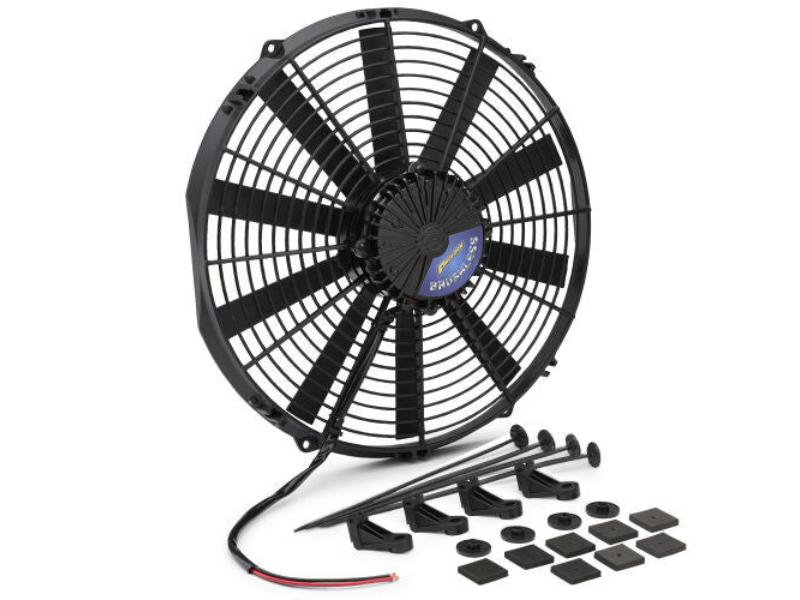 PFM67035 14 in. 2900 CFM 12V Plastic Straight Blade Universal Brushless Fan with 15.125 x 14.75 x 3 in. Thick