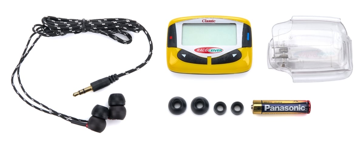 RCVCFUS16REP Classic Fusion Plus Plastic Radio Receiver with LCD Screen & Rookie Headphone - Yellow