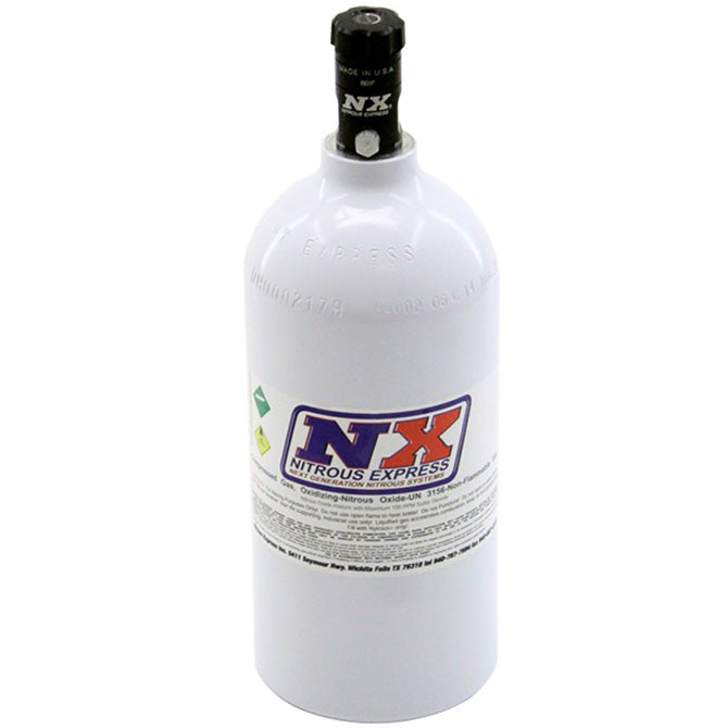Nitrous Express NXS11025 4.38 in. dia. Bottle with Motorcycle Valve Bottle - 2.5 lbs