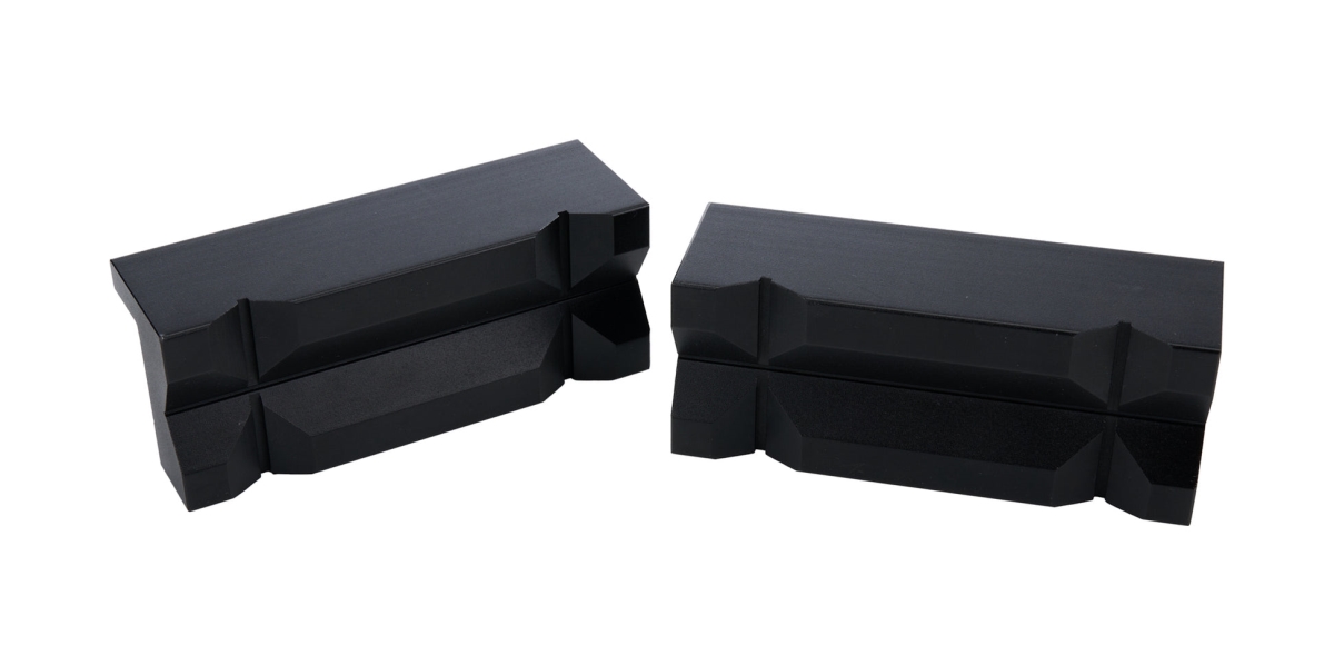 ALL11096 4 in. Aluminum Bench Vise Jaw Inserts, Black Anodized