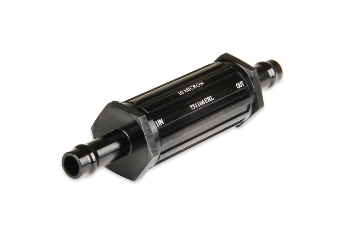 EAR731166ERL 0.375 in. EFI Fuel Filter - 10 Micron, Black Anodized