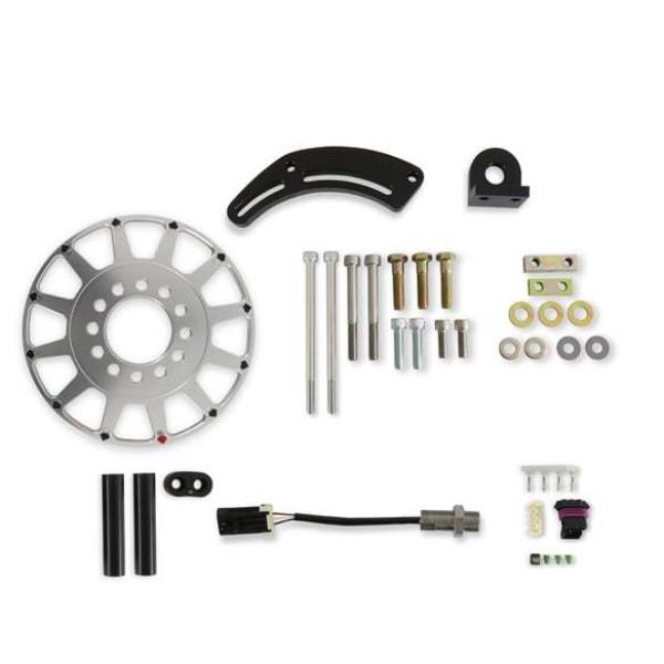 HLY556-174 8 in. Crank Trigger Kit for GM LS Engines - 12-1X Trigger Wheel, Hall Effect Sensor