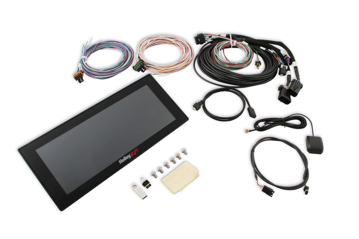 HLY553-116 13.44 x 5.81 x 1.25 in. EFI Pro Dash Digital Gauge Panel Assembly Kit - Black
