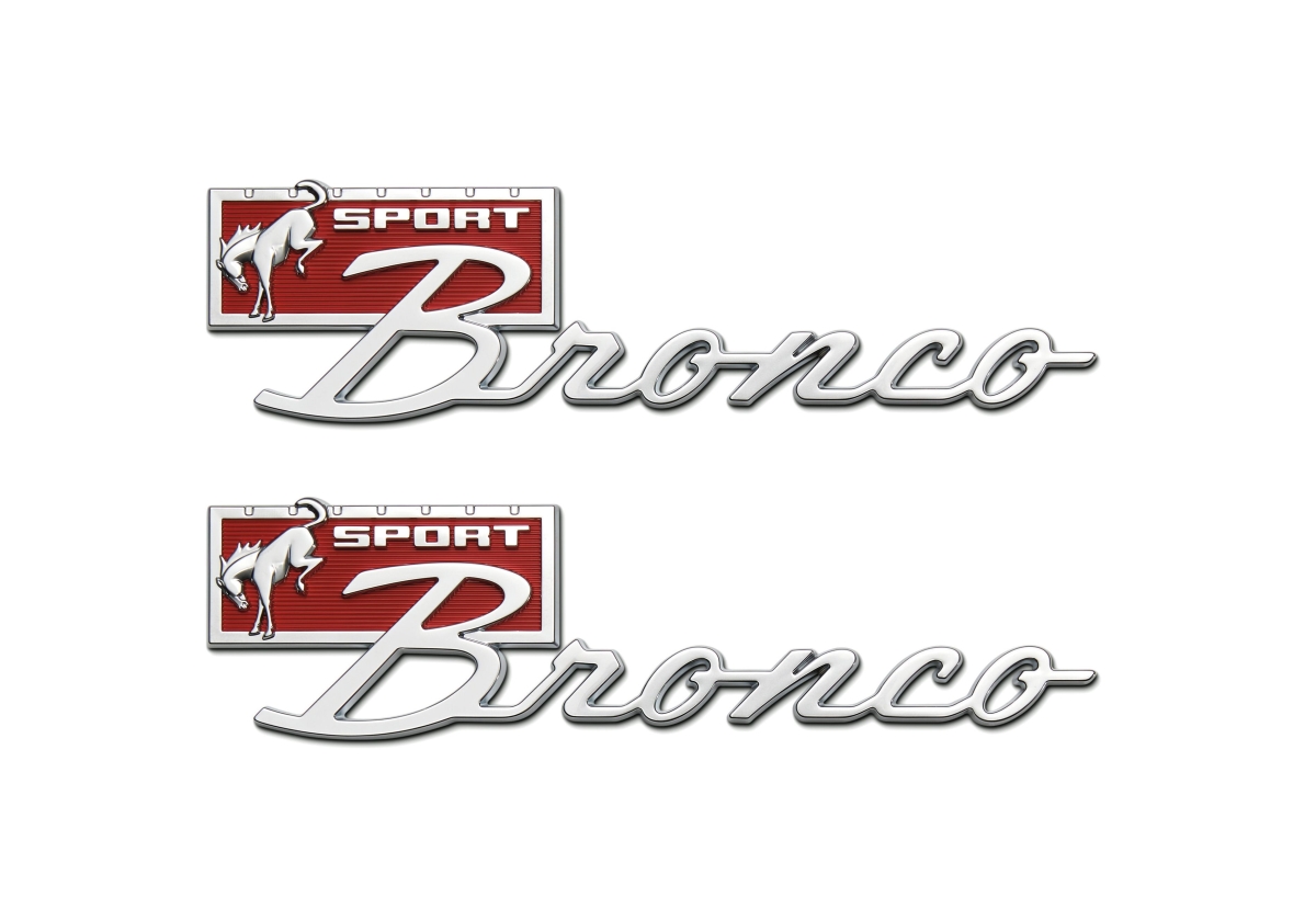FRDM1447-BSPRT Script Style Fender Decal Kit for  Bronco Sport, Red & Silver
