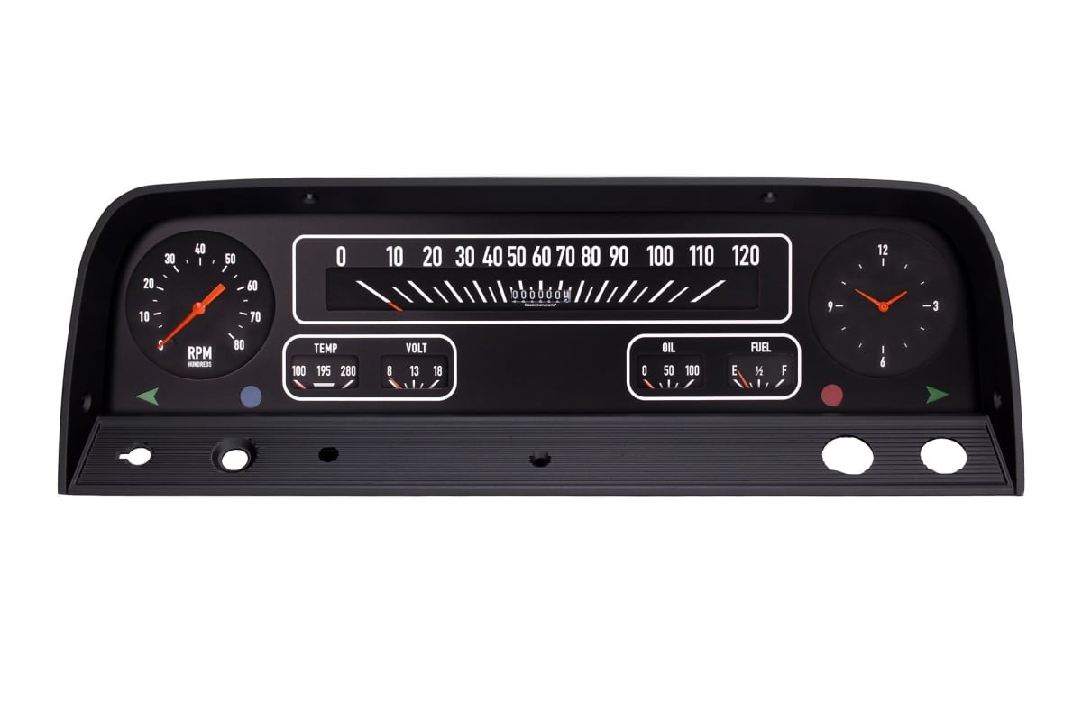 CLACT64B Gauge Cluster for 1964-1966 Chevy Truck, Black