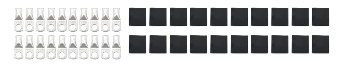 QRP57-550-20 0.375 in. 2 Gauge Ring Terminal Set with Heat Shrink, Pack of 20