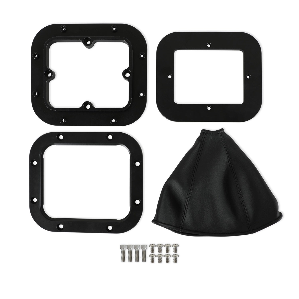 HUR115500HST 6.75 in. Rectangular Billet Shifter Bezel, Black Anodized