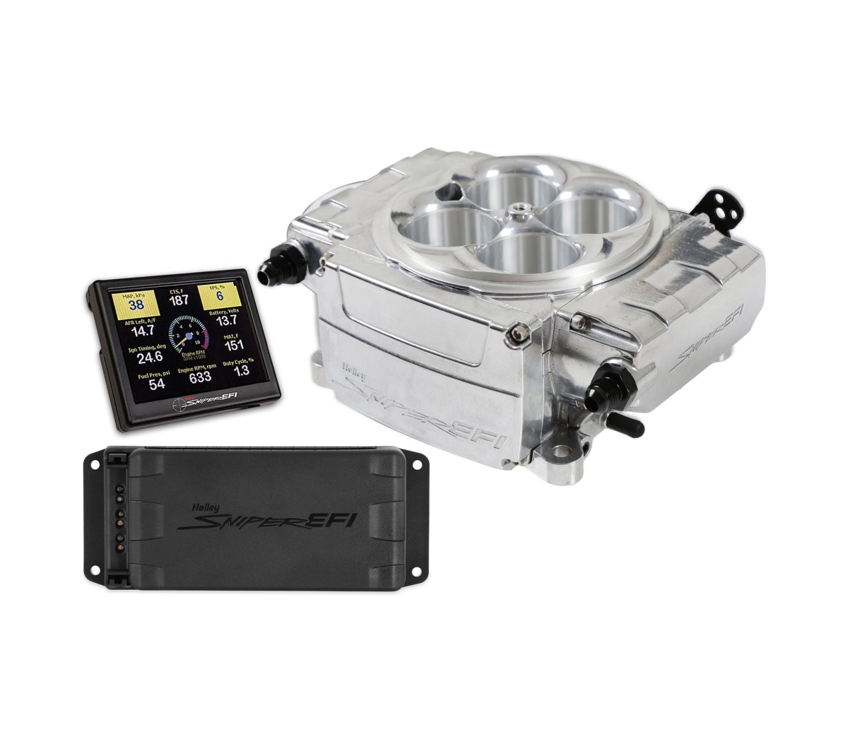 HLY550-510-3PX Sniper 2 Silver EFI Kit with PDM, Polished