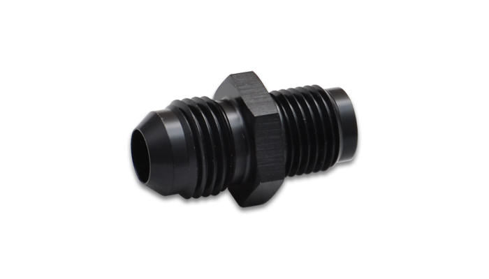 VIB16436 AN to Inverted Flare Adapter Straight Fitting, Black Anodized