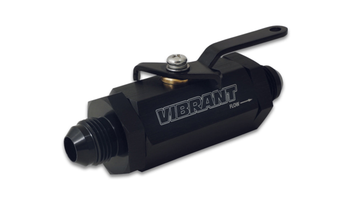 VIB16748 Shut Off Valve -8AN - Black Anodized