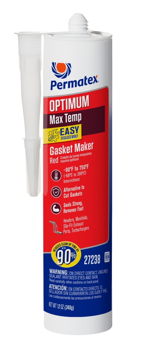 PEX27238 Optimum Red RTV Silicone Cartridge, 12 oz