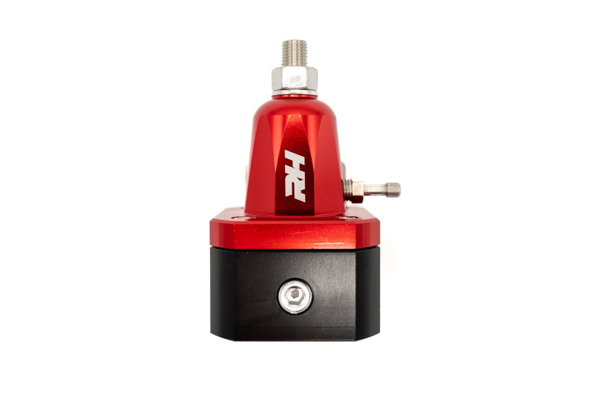 RHP7910-06-3 6 AN Bypass Fuel Pressure Regulator for Universal Applications, Black & Red Anodized