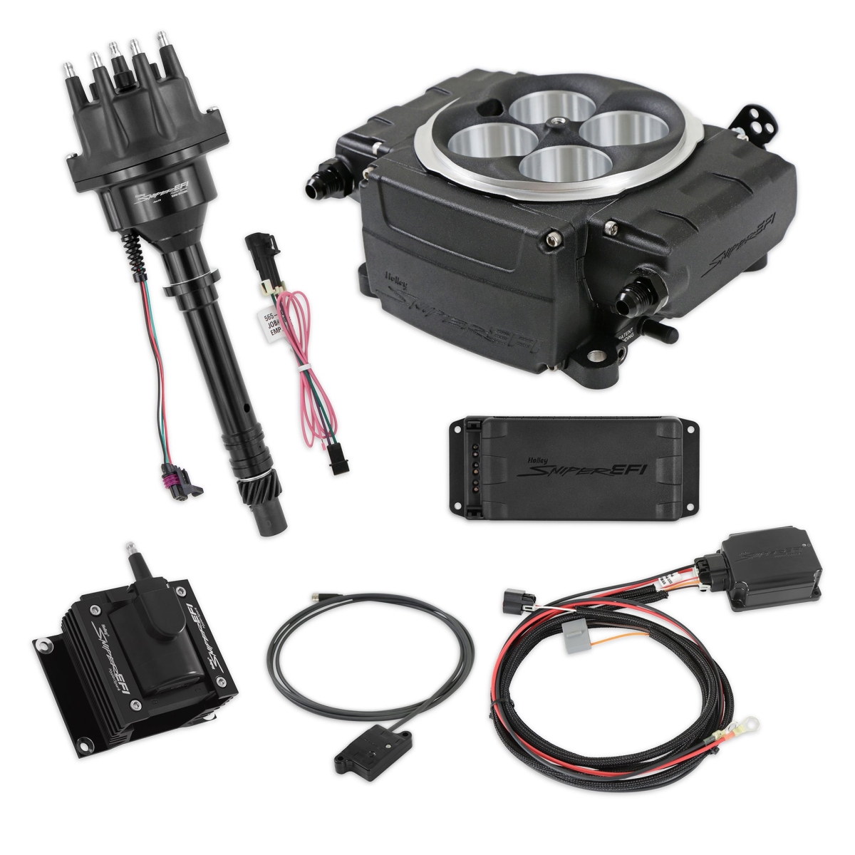 HLY550-511-BPX-SBC Sniper 2 EFI Bundle Kit for Small Block Chevy, Black