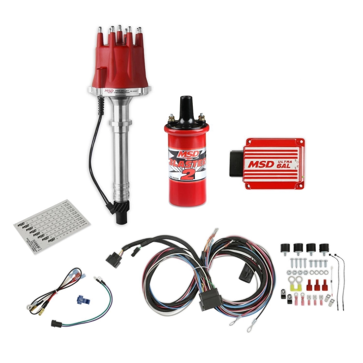 MSD Ignition MSD85551K Pro-Billet Ignition Bundle for Small & Big Block Chevy