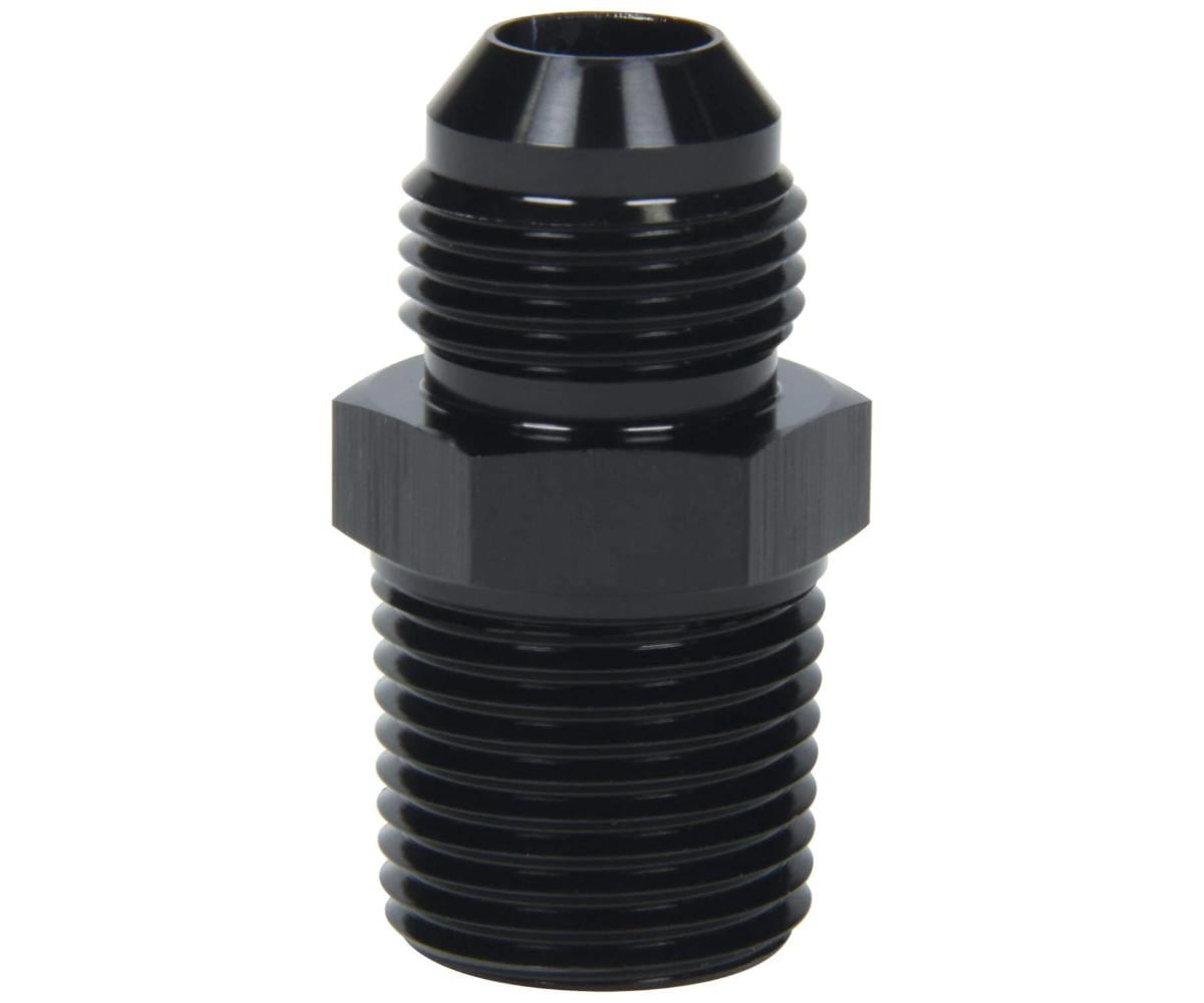 ALL49523 AN to NPT Straight Fitting, Black Anodized - 16 x 1 in.