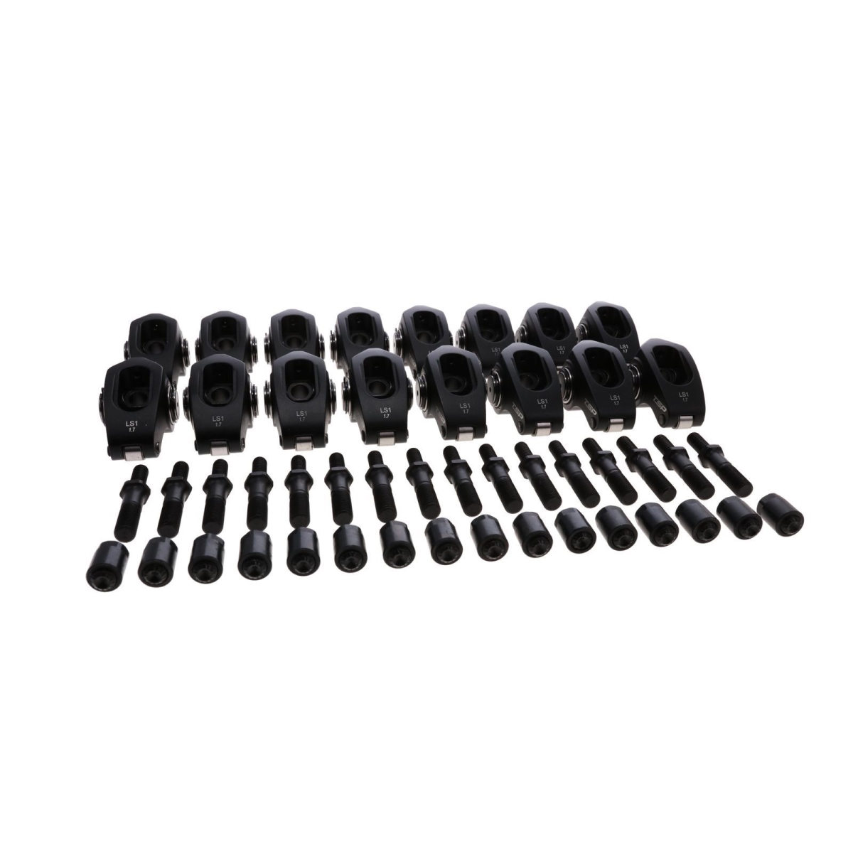TSP72870 Roller Rocker Arm Set for 2024 Pro Series Aluminum LS Engines, Black Anodized