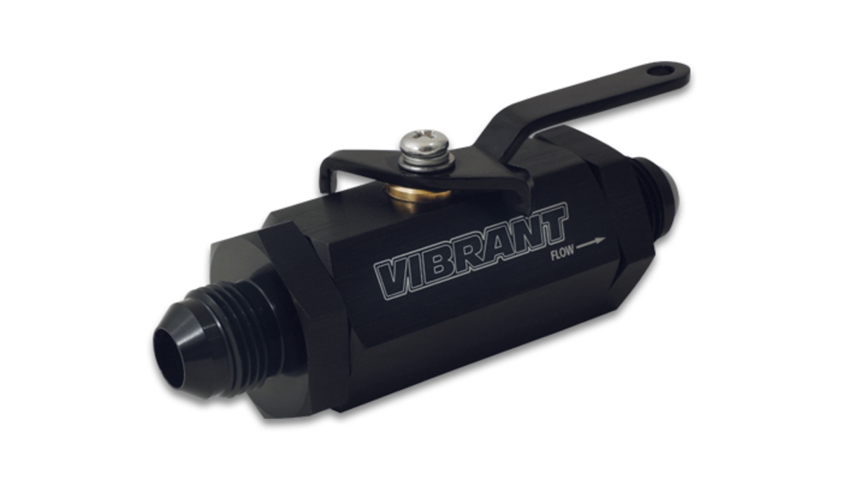 VIB16744 4AN Shut Off Valve - Black Anodized