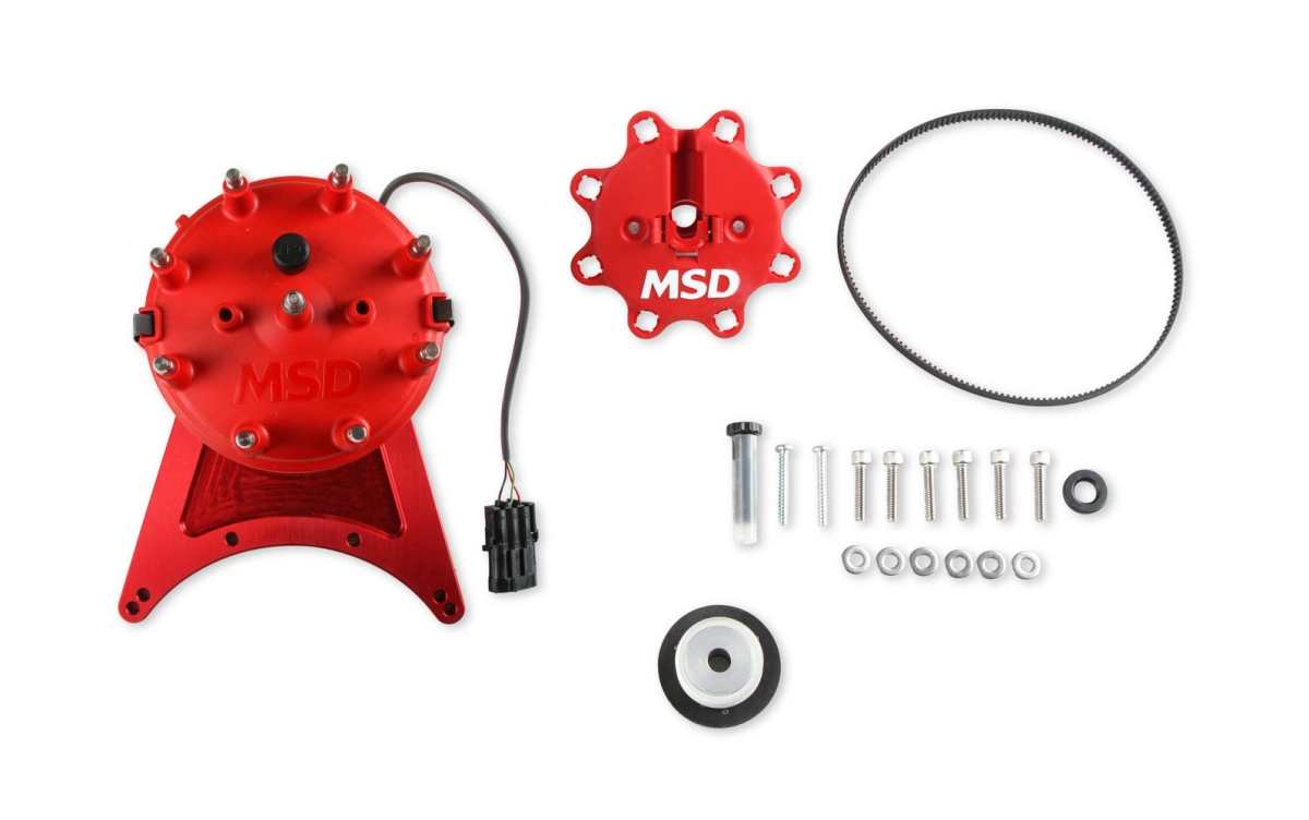 MSD Ignition MSD85201 Adjustable Cam Sync Front Drive Distributor for Big Block Chevy Engines, Red