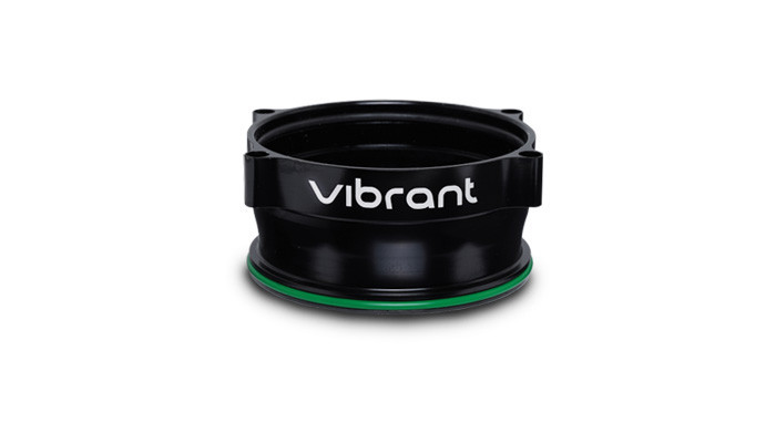VIB12474 102 mm 4 in. Clamp O-Ring & Hardware Aluminum Black Anodized Throttle Body Adapter for GM LS-Series