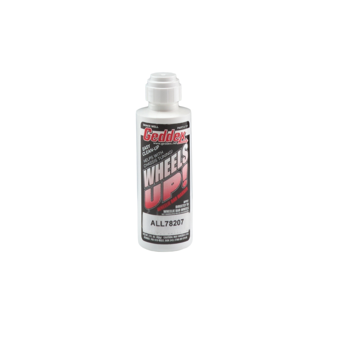 ALL78207 Wheels Up Series Wheelie Bar Marker, White