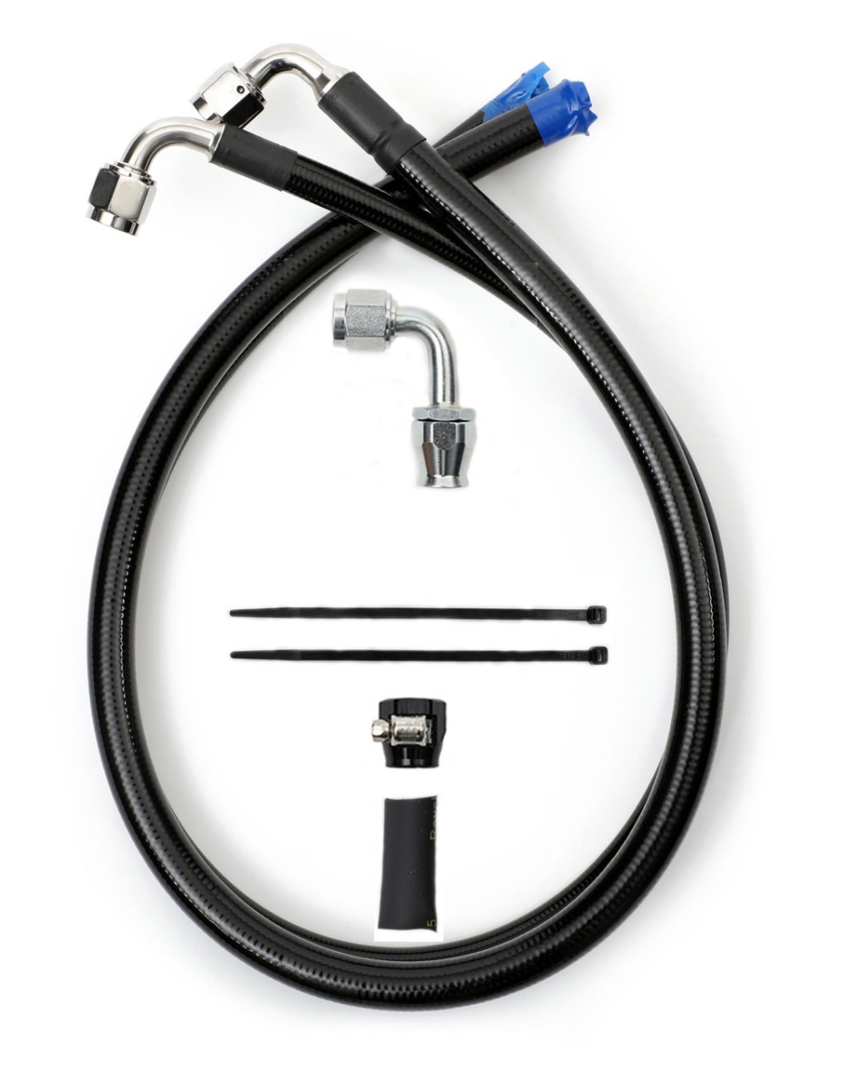 DSE091304DS Power Steering Hose Kit with C2-C3 Vette Rack & Pinion for 1963-1982 Chevy Corvette - Black