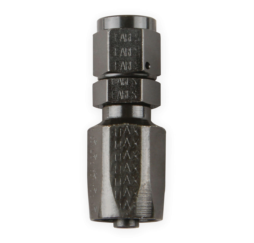 EAR150106ERL Power Steering Straight 6 AN Hose to 6 AN Female Swivel Steel Black Zinc Fitting Hose End