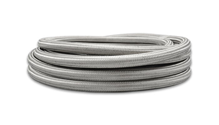 VIB18430 10AN x 20 ft. PTFE Lined Braided Stainless Hose - Natural