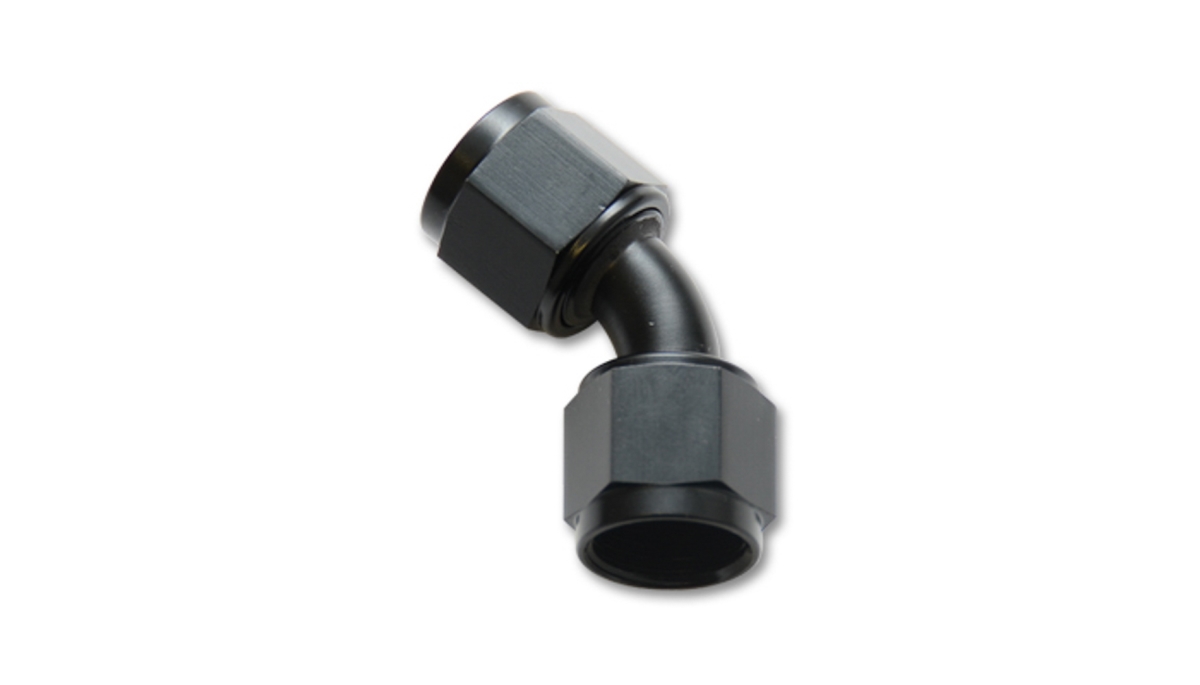 VIB10717 45 Deg -20AN Female Union Adapter - Black Anodized