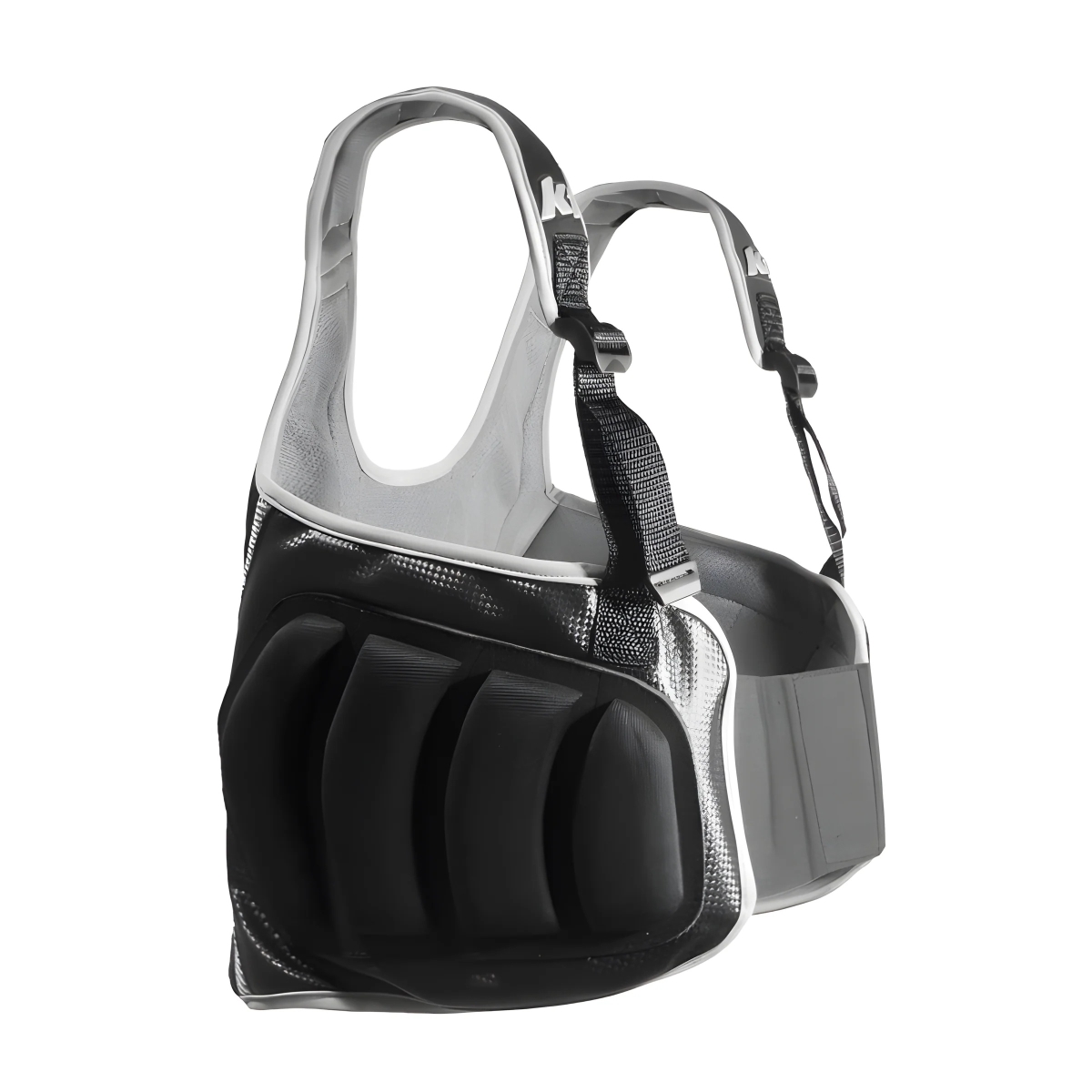 K1R16-PLV-N-3XS Mesh & Plastic Pro Lite Adjustable Straps Rib Protector, Black - 3XS