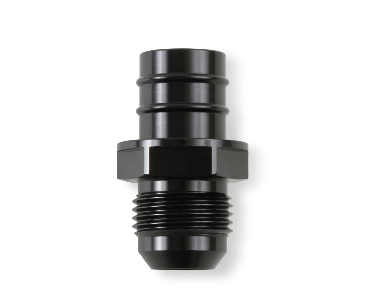 0039ERL PCV Adapter Fitting for GM LS OEM PCV Systems, 10AN Male, Black Anodized