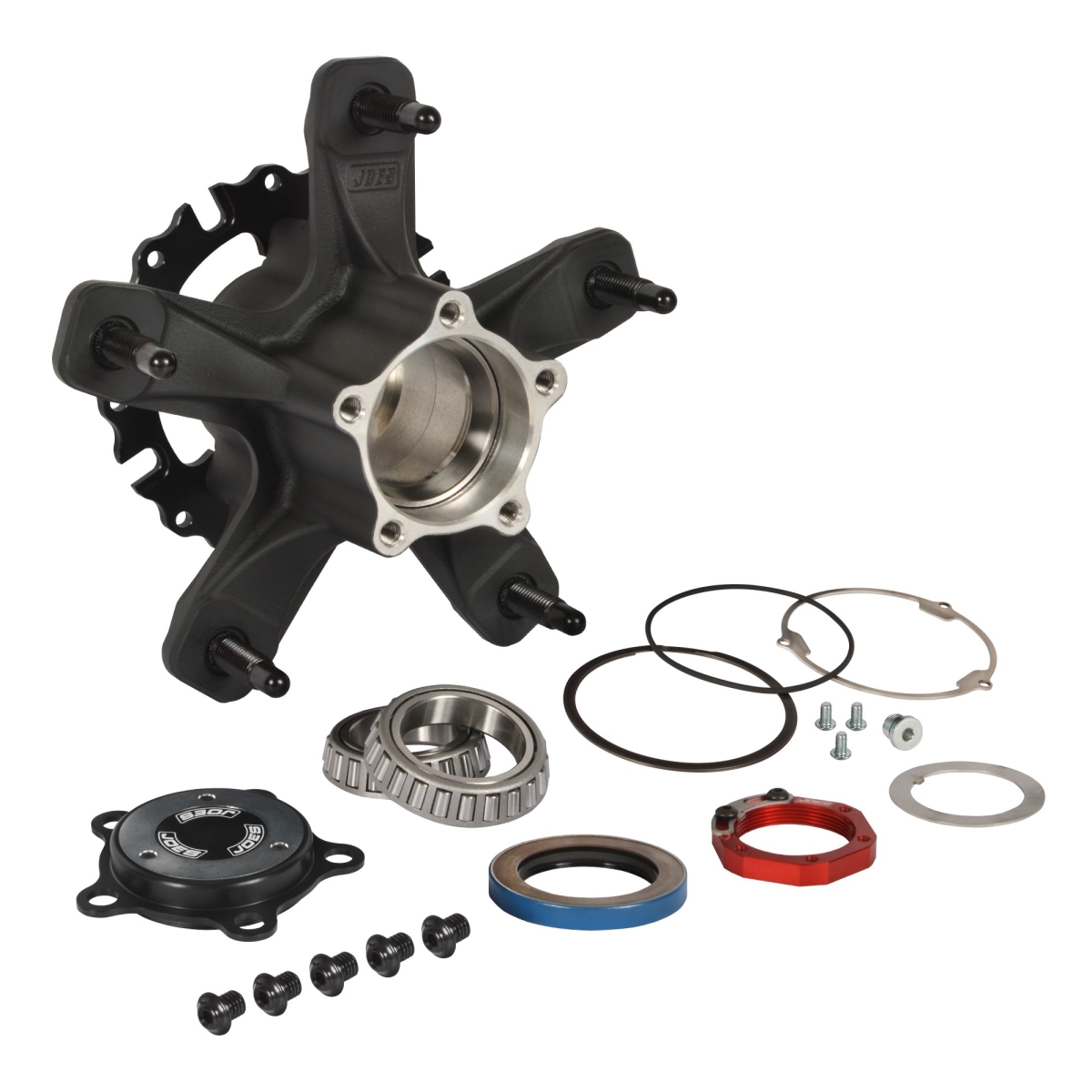 JOE25337-B-F Wide 5 Accelerator Wheel Hub Kit - Black Anodized