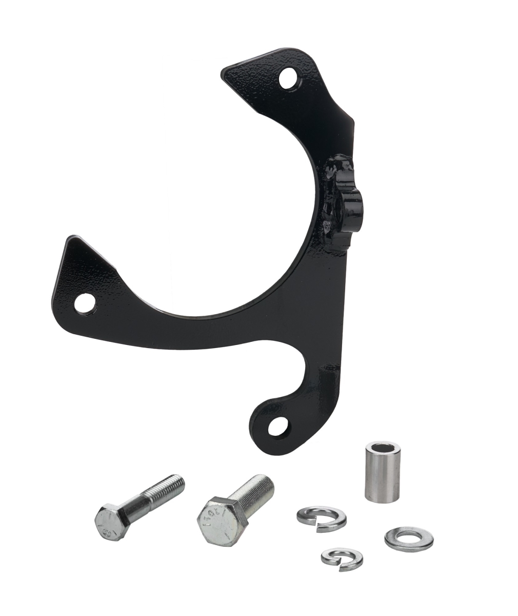 ALL42122 Left-Hand Brake Caliper Mount Bracket, Black Powder Coat