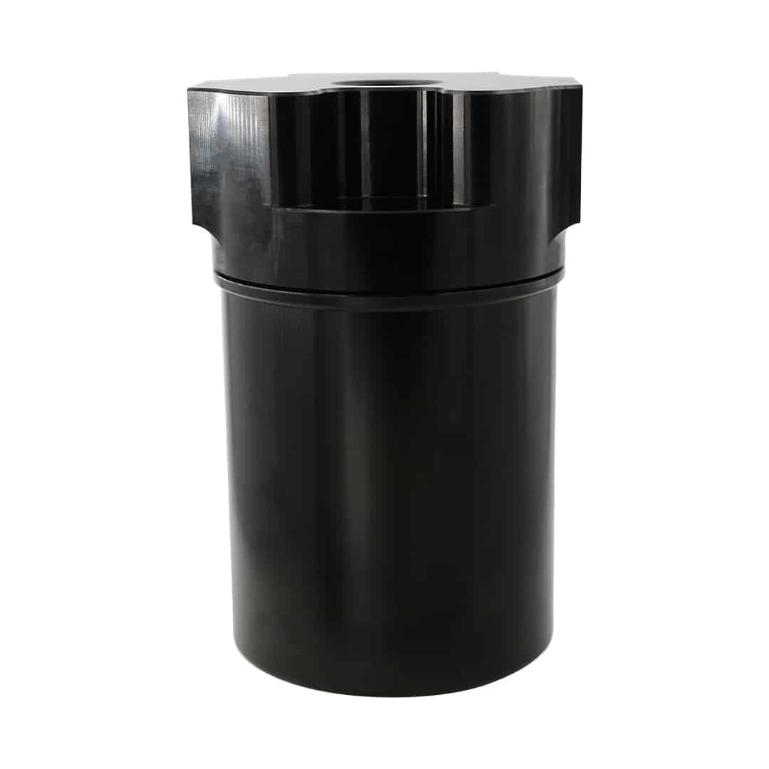 WAT42335 10 Micron Inline Fuel Filter Canister with 12AN Ports - Black Anodized