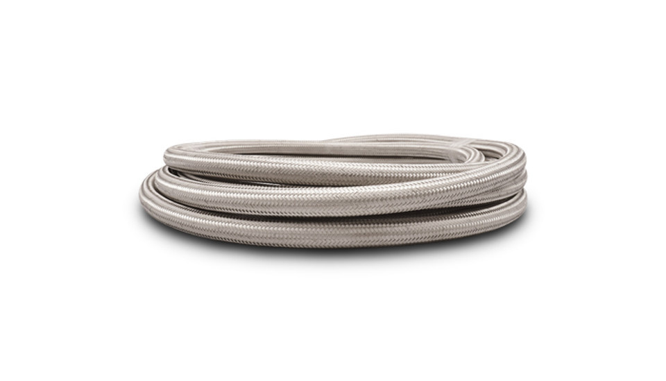 VIB11946 6AN x 50 ft. Roll Stainless Braided Flex Hose - Natural