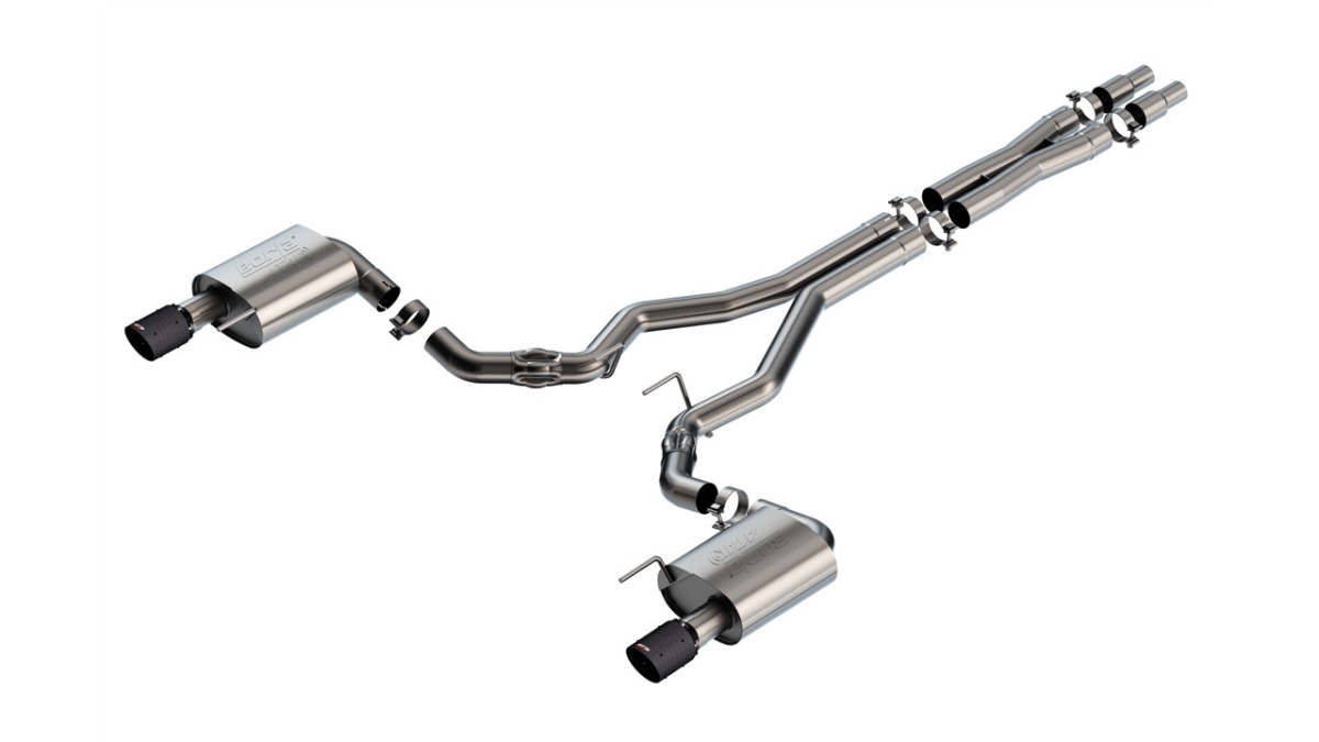 BOR140961CFBA Cat-Back Exhaust System for 2024 Plus Ford Mustang 5.0L, Natural
