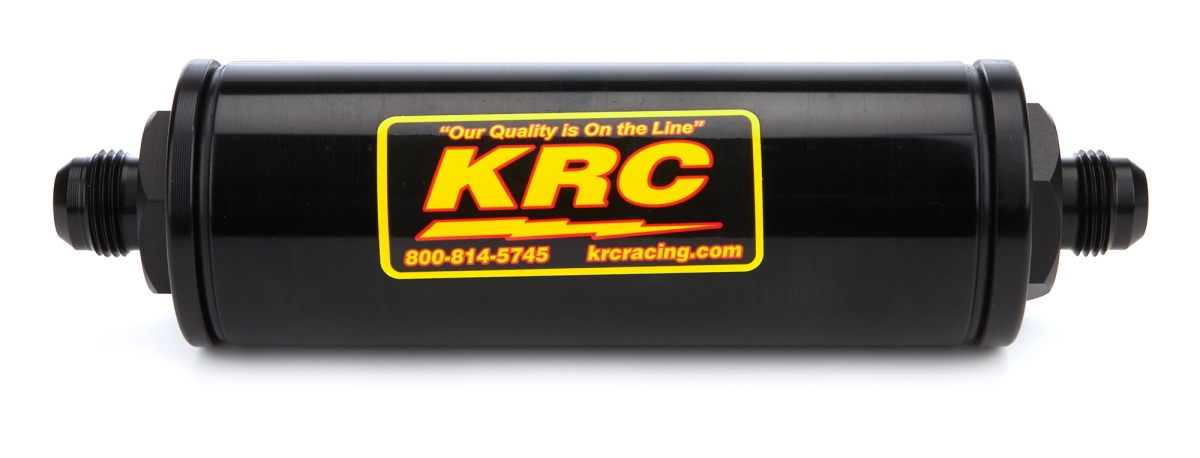 KLU4708BK Black Anodized No.8AN Stainless Fuel Filter, Short
