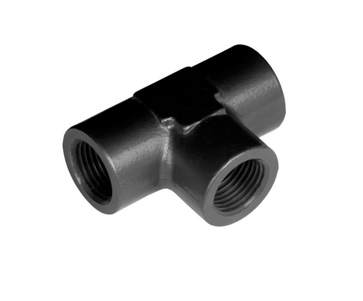 RHP917-04-2 0.25 in. NPT Female Tee Adapter Fitting - Black Anodized