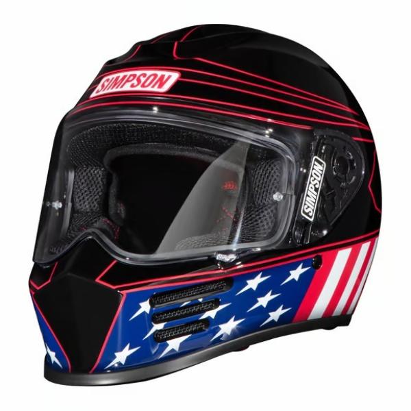 SIMSPBAM1XL Americana Classic Speed Bandit Helmet, Black - Extra Large